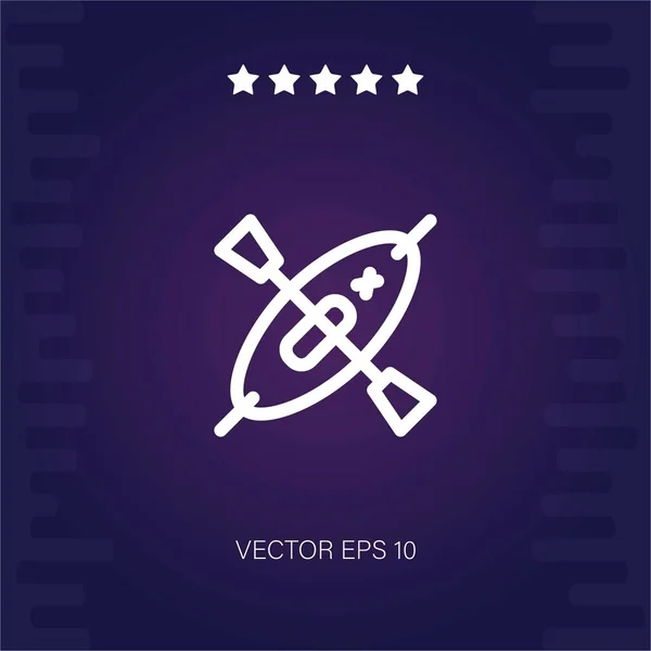 Kajak Vektor Symbol Moderne Illustration — Stockvektor