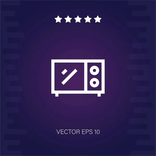 Icône Vectorielle Micro Ondes Illustration Moderne — Image vectorielle