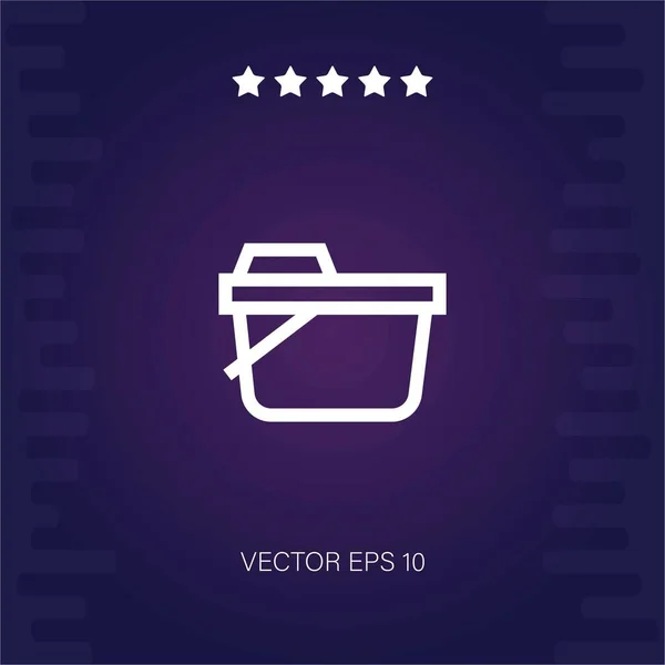 Vector Cubo Icono Ilustración Moderna — Vector de stock