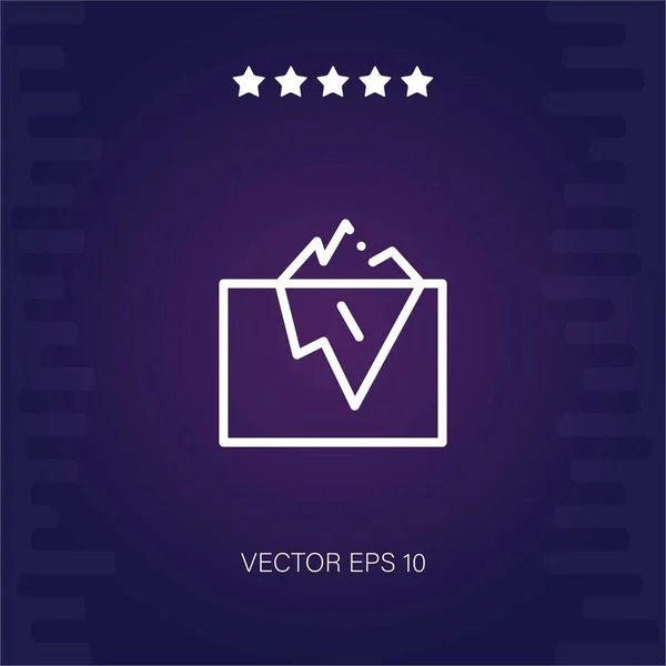 Iceberg Vector Icono Ilustración Moderna — Vector de stock