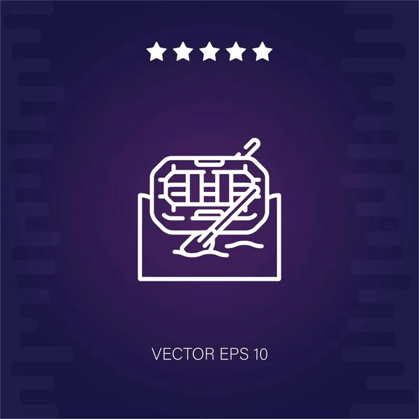 Rafting Vektor Symbol Moderne Illustration — Stockvektor