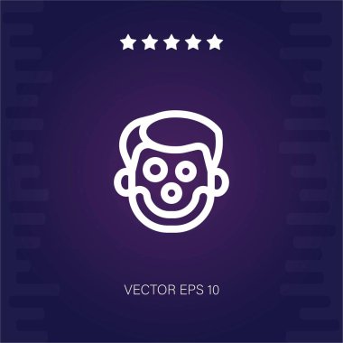 palyaço vektör simgesi modern illüstrasyon