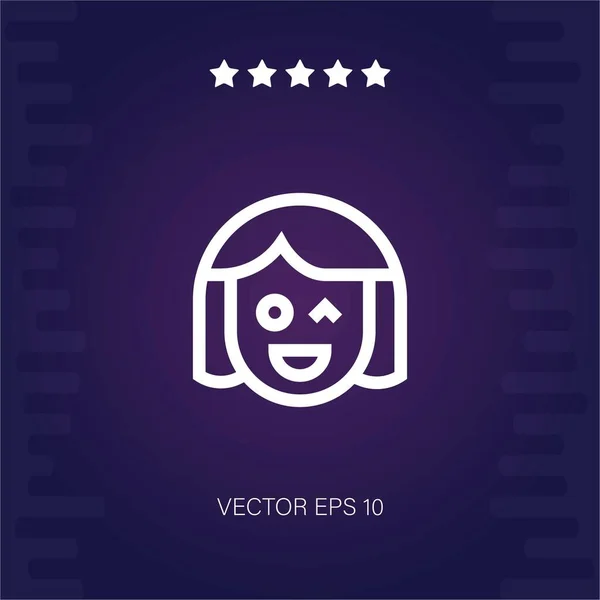 Wink Vektor Ikon Modern Illusztráció — Stock Vector