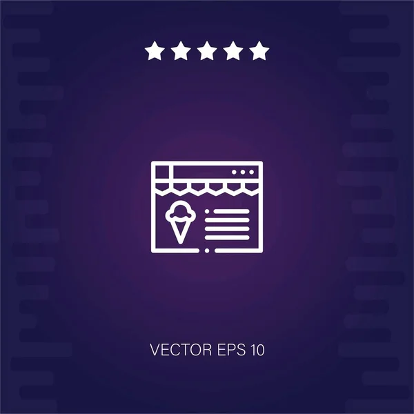 Online Shop Vektorsymbol Moderne Illustration — Stockvektor