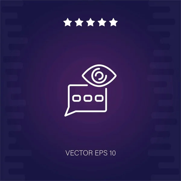 Mensaje Vector Icono Ilustración Moderna — Vector de stock