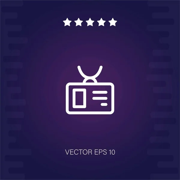 Pass Vektor Symbol Moderne Illustration — Stockvektor
