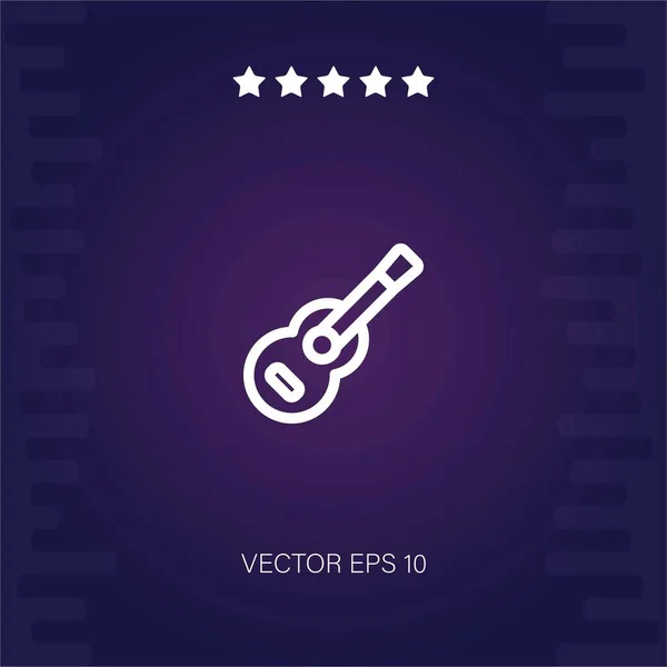 Icono Vector Guitarra Ilustración Moderna — Vector de stock