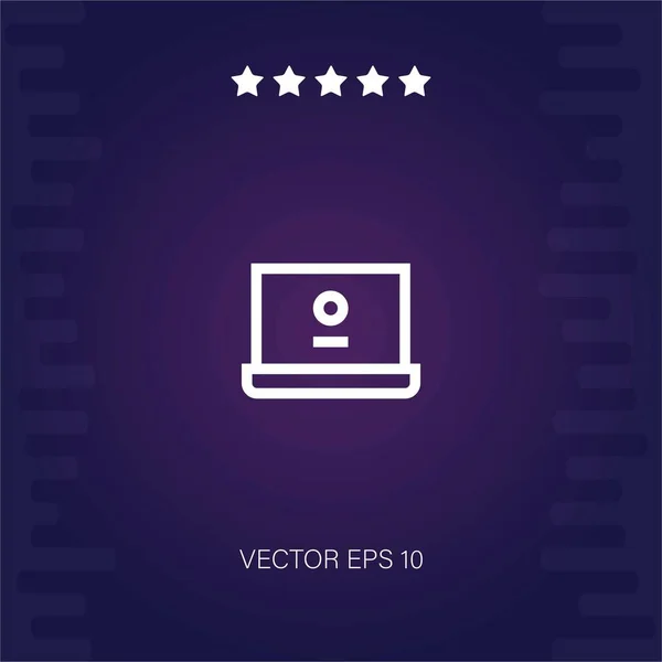 Laptop Vektor Symbol Moderne Illustration — Stockvektor