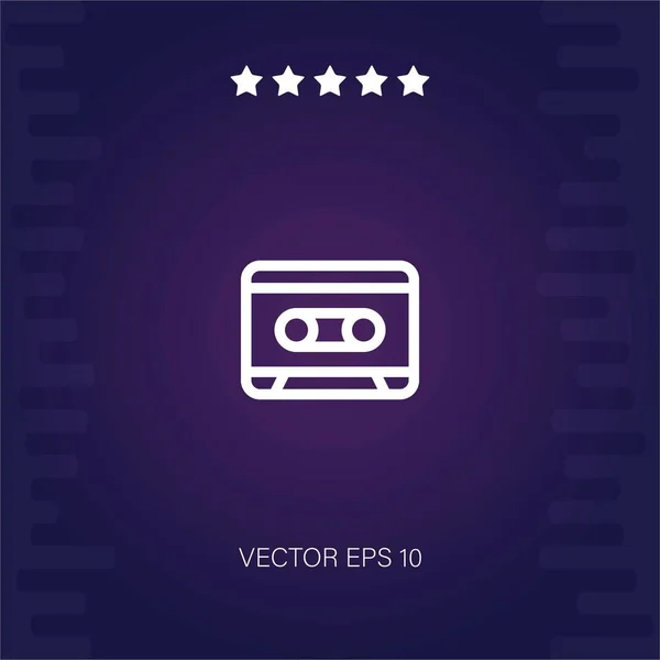 Música Cinta Vector Icono Ilustración Moderna — Vector de stock