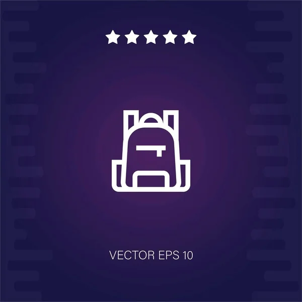 Mochila Vector Icono Ilustración Moderna — Vector de stock