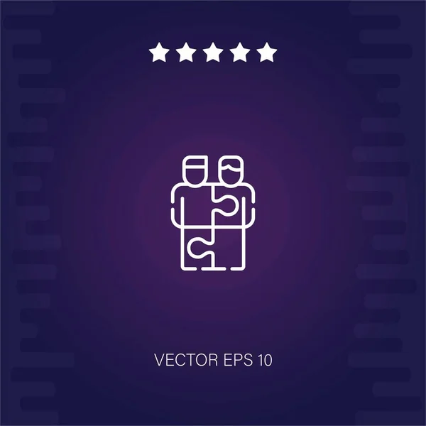 Teamwork Vektor Symbol Moderne Illustration — Stockvektor