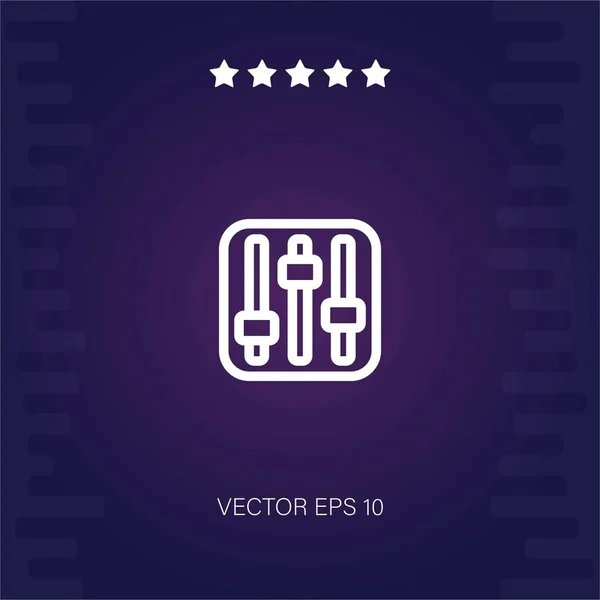 Ecualizador Vector Icono Ilustración Moderna — Vector de stock
