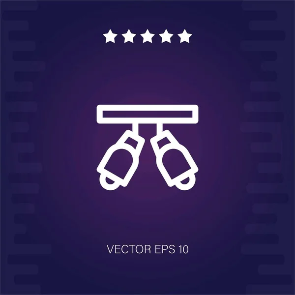 Lámpara Vector Icono Ilustración Moderna — Vector de stock