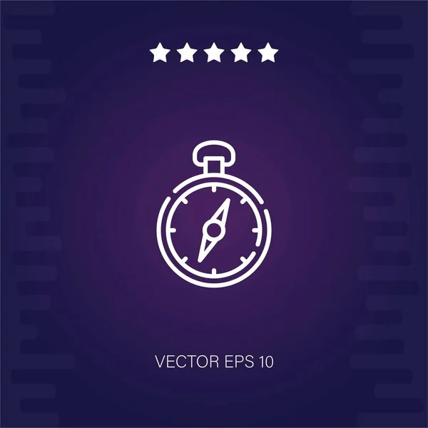 Brújula Vector Icono Ilustración Moderna — Vector de stock