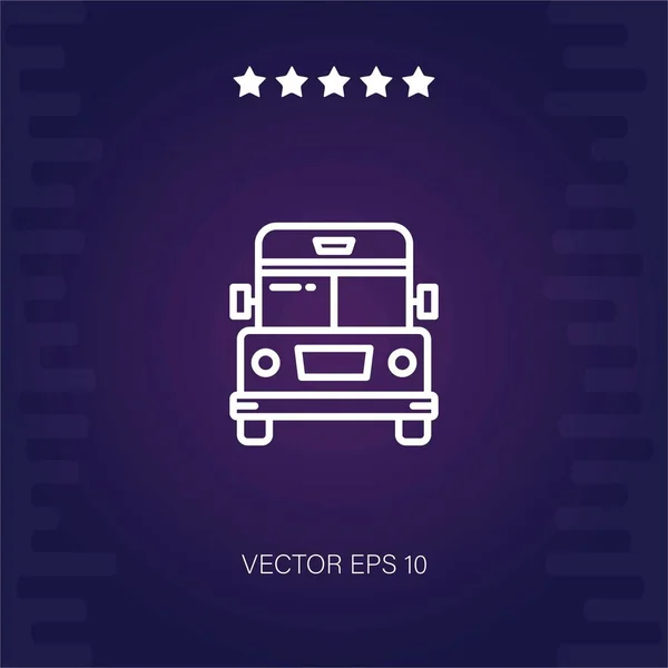 Autobús Escolar Vector Icono Ilustración Moderna — Vector de stock