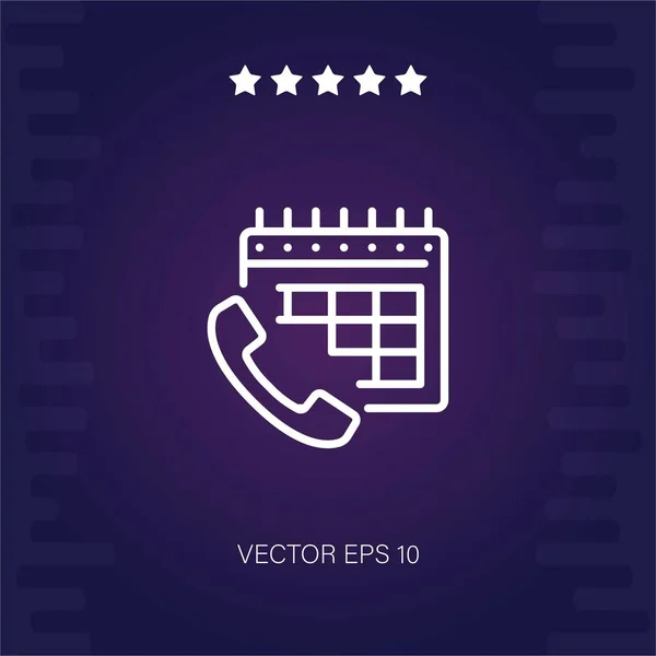 Zeitplan Vektorsymbol Moderne Illustration — Stockvektor