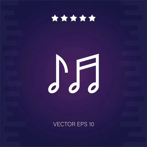 Музыкальная Векторная Икона — стоковый вектор
