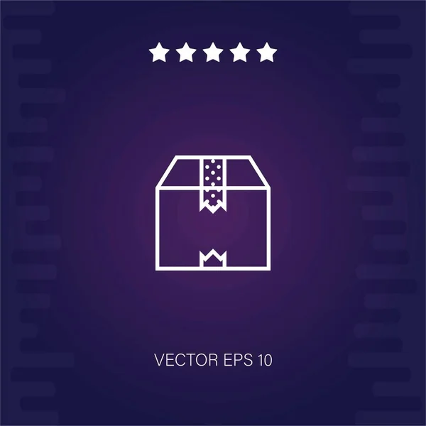 Icono Vector Caja Ilustración Moderna — Vector de stock