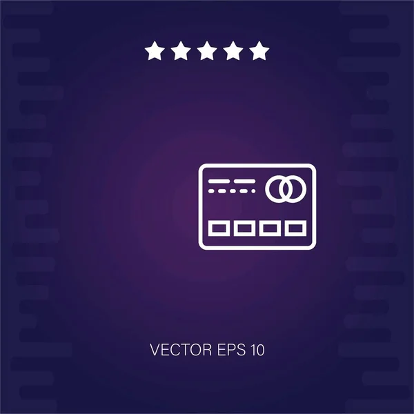 Credit Card Vector Icon Modern Illustration — Stock Vector