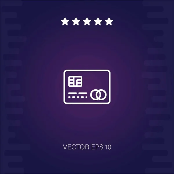 Ícone Vetor Cartão Crédito Ilustração Moderna — Vetor de Stock