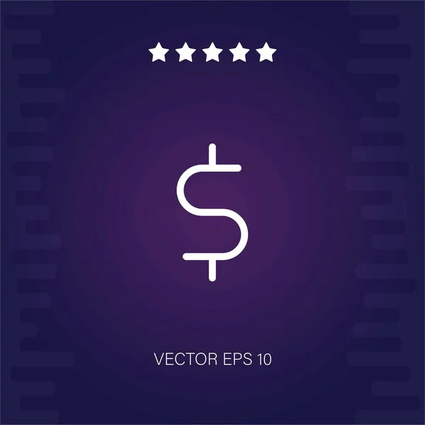 Symbole Dollar Icône Vectorielle Illustration Moderne — Image vectorielle