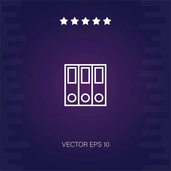 Vector Carpeta Icono Ilustración Moderna — Vector de stock