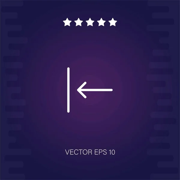 Flèche Gauche Icône Vectorielle Illustration Moderne — Image vectorielle