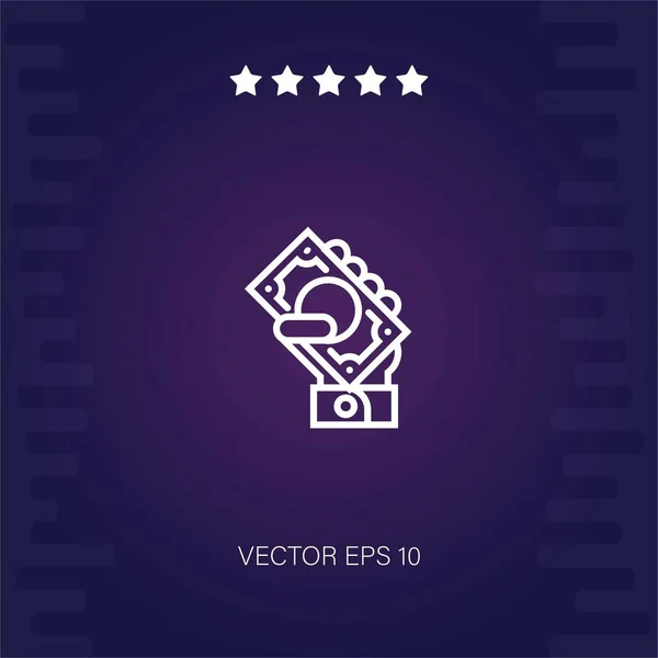 Geld Vektor Symbol Moderne Illustration — Stockvektor