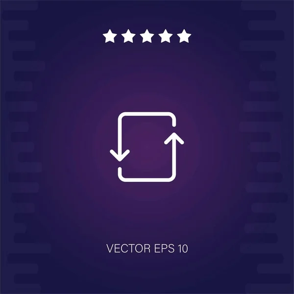 Repetición Icono Vectorial Ilustración Moderna — Vector de stock