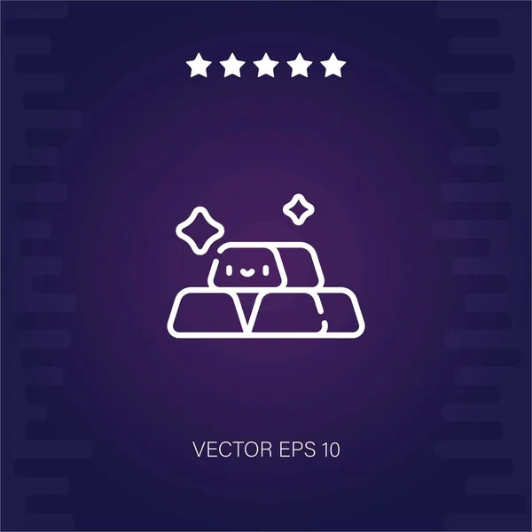 Goldbarren Vektor Symbol Moderne Illustration — Stockvektor