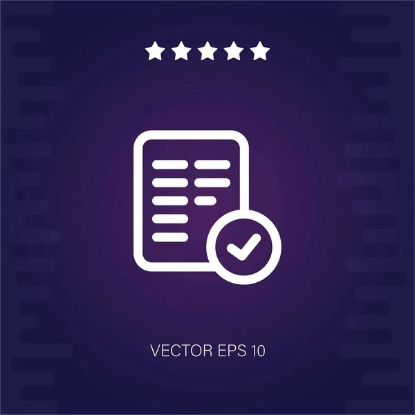 Acceptera Vektor Ikon Modern Illustration — Stock vektor