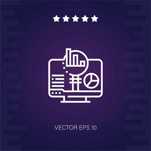 Analyse Vektor Symbol Moderne Illustration — Stockvektor