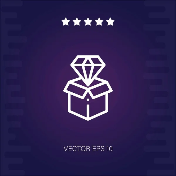 Icono Vector Diamante Ilustración Moderna — Vector de stock