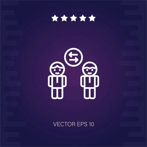 Empleados Vector Icono Ilustración Moderna — Vector de stock