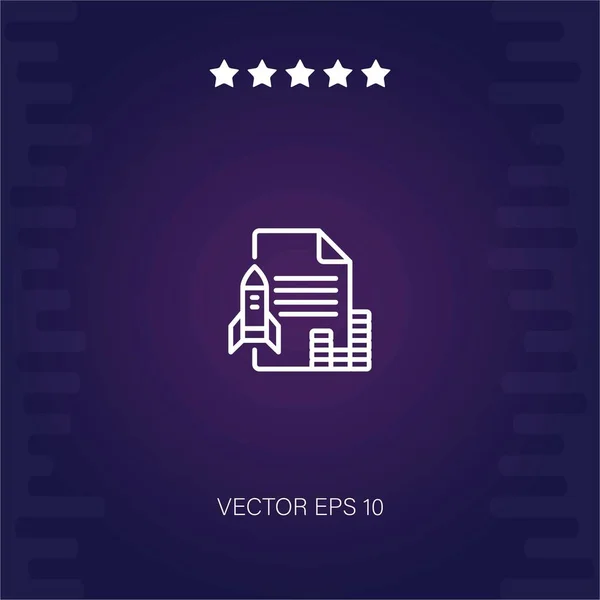 Icono Vector Inicio Ilustración Moderna — Vector de stock