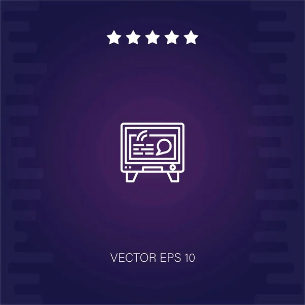 Broadcast Vector Icon Modern Illustration — Stock Vector