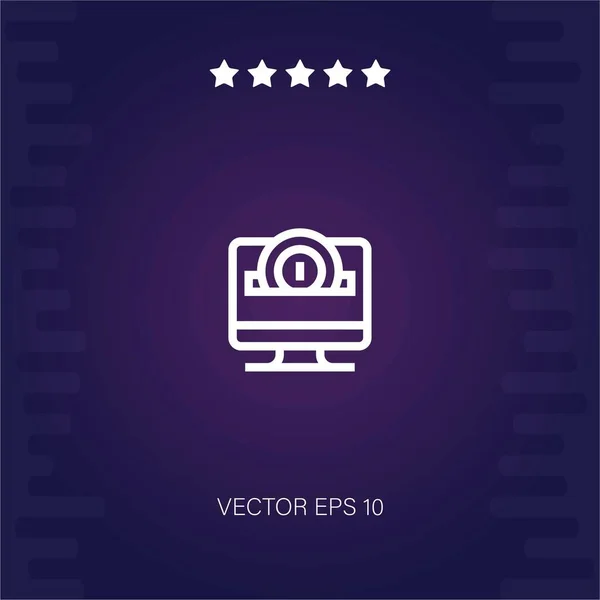 Icono Vector Pago Línea Ilustración Moderna — Vector de stock