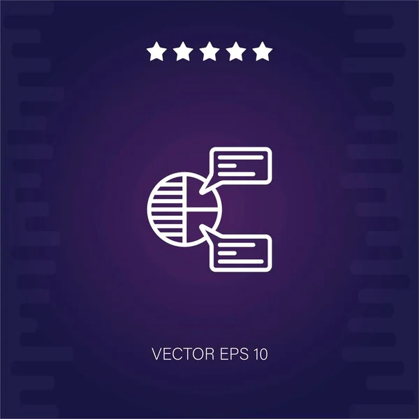 Gráfico Circular Vector Icono Ilustración Moderna — Vector de stock