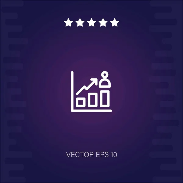 Stats Vector Icon Modern Illustration — Stock Vector