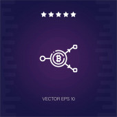 bitcoinová vektorová ikona moderní ilustrace