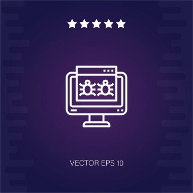 malware vektör simgesi modern illüstrasyon