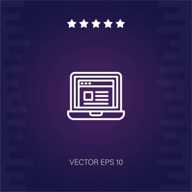 laptop vektör simgesi modern illüstrasyon