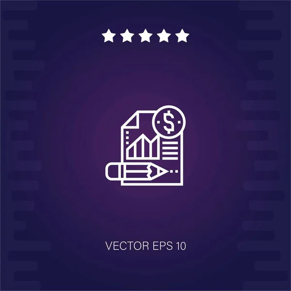 Report Vector Icon Modern Illustration — Stock Vector