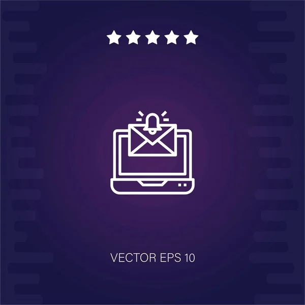 Icono Vector Correo Electrónico Ilustración Moderna — Vector de stock