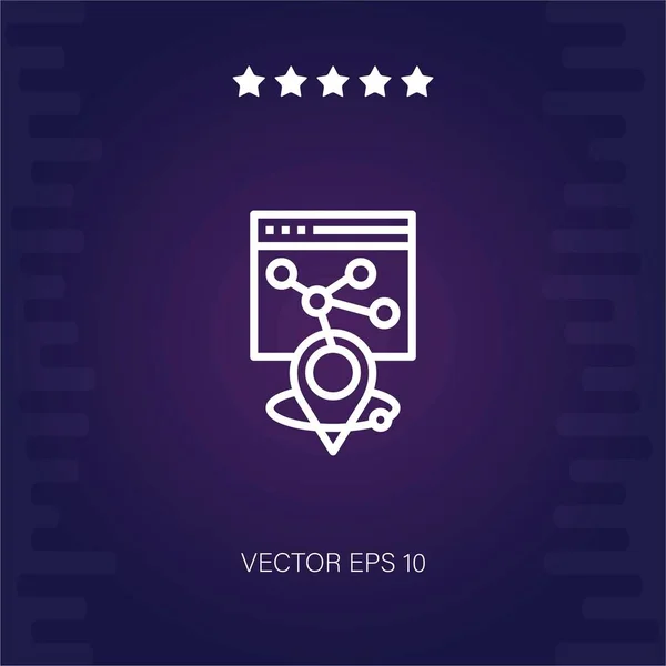 Gps Vector Icoon Moderne Illustratie — Stockvector