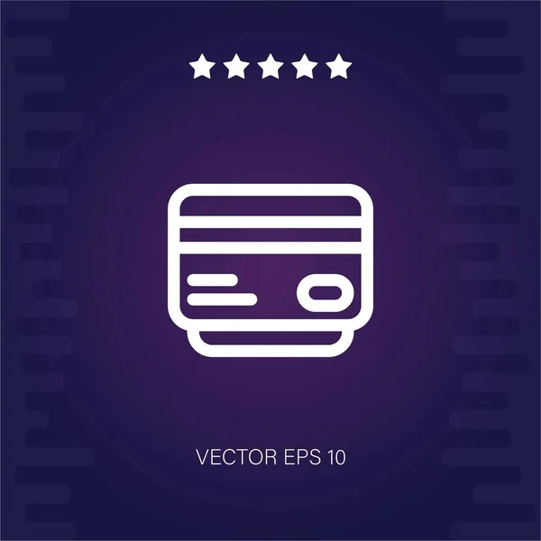 Kreditkarten Vektor Symbol Moderne Illustration — Stockvektor