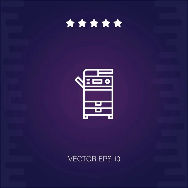 Copiadora Vector Icono Ilustración Moderna — Vector de stock