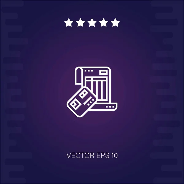 Vector Débito Icono Ilustración Moderna — Vector de stock