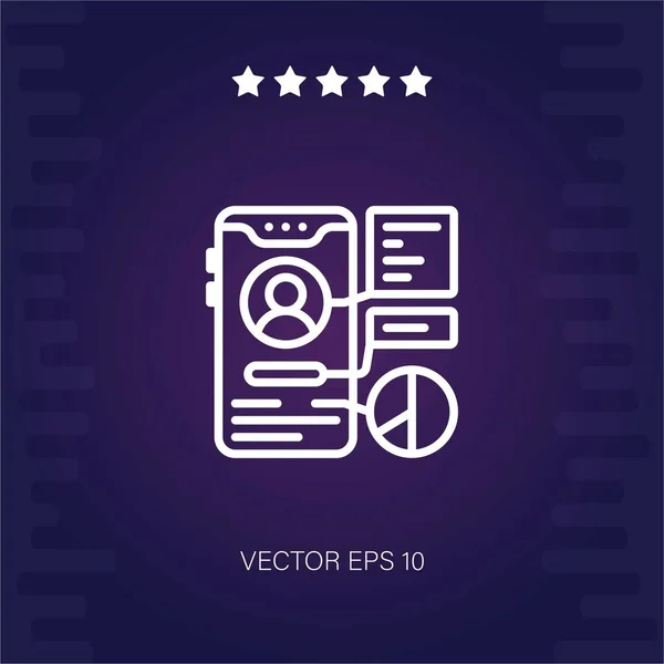 Analítica Vector Icono Ilustración Moderna — Vector de stock