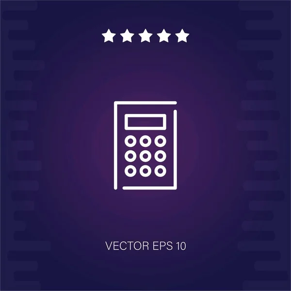 Taschenrechner Vektor Symbol Moderne Illustration — Stockvektor